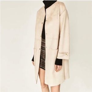 Zara faux suede coat